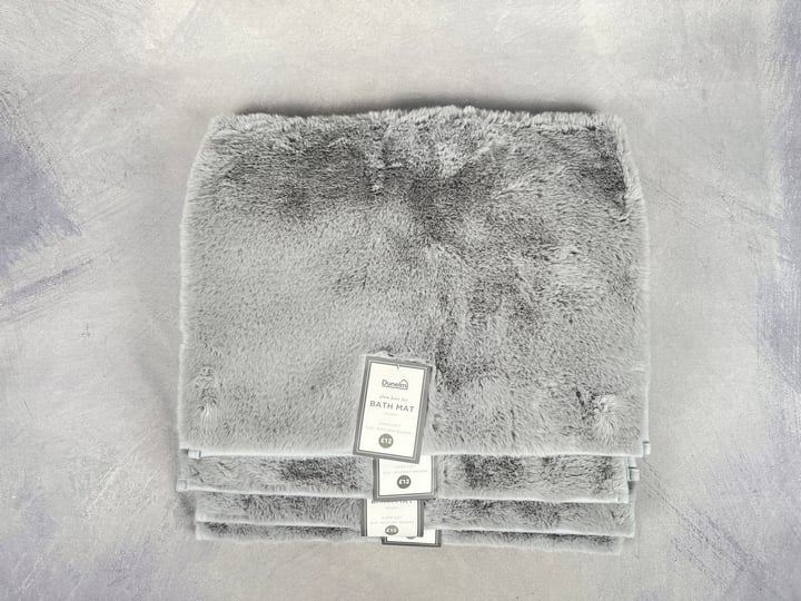 Dunelm Glam Faux Fur Bath Mats Silver 4x Units (VAT ONLY PAYABLE ON BUYERS PREMIUM) (BAAP270/271)