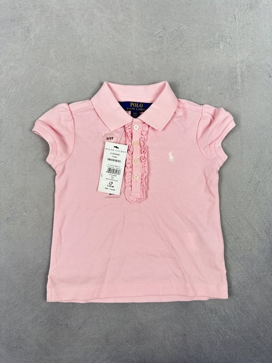 Polo Ralph Lauren Kids Frilly Polo-Shirt With Tags - Size 3/3T (VAT ONLY PAYABLE ON BUYERS PREMIUM) (BAAP161)