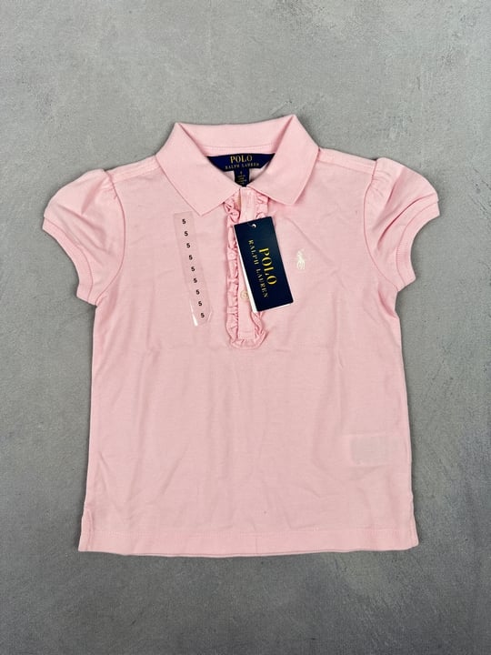 Polo Ralph Lauren Kids Frilly Polo-Shirt With Tags - Size 5 (VAT ONLY PAYABLE ON BUYERS PREMIUM) (BAAP161)