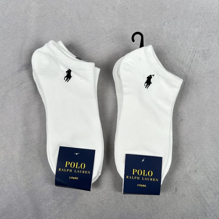 Polo Ralph Lauren Ankle Socks 2x Packs 6 Pairs - Size ONE SIZE (VAT ONLY PAYABLE ON BUYERS PREMIUM) (BAAP198)