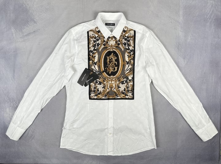 Dolce & Gabbana Shirt With Tags (Security Tag Damage) - Size 17.5-44 (VAT ONLY PAYABLE ON BUYERS PREMIUM) (BAAP156)