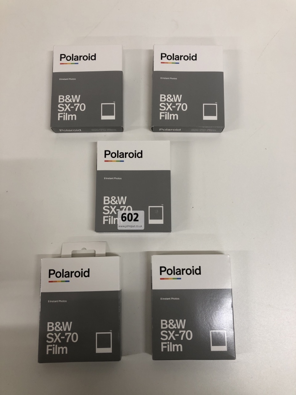 John Pye Auctions 5 X POLAROID B&W SX70 FILM
