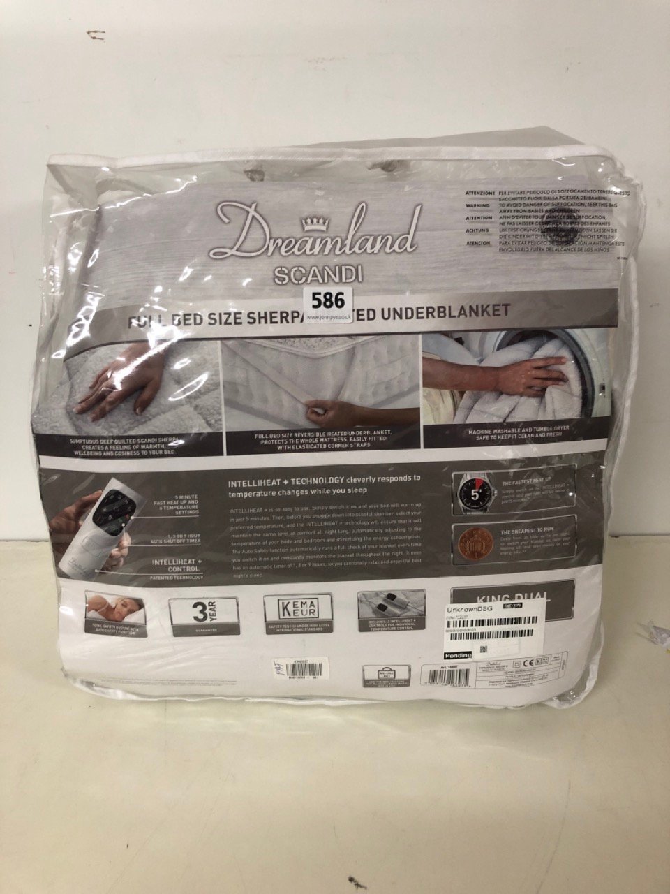 Double Dual Control Dreamland Scandi Heated Sherpa Underblanket Full Bed 16696 5053146166968 eBay
