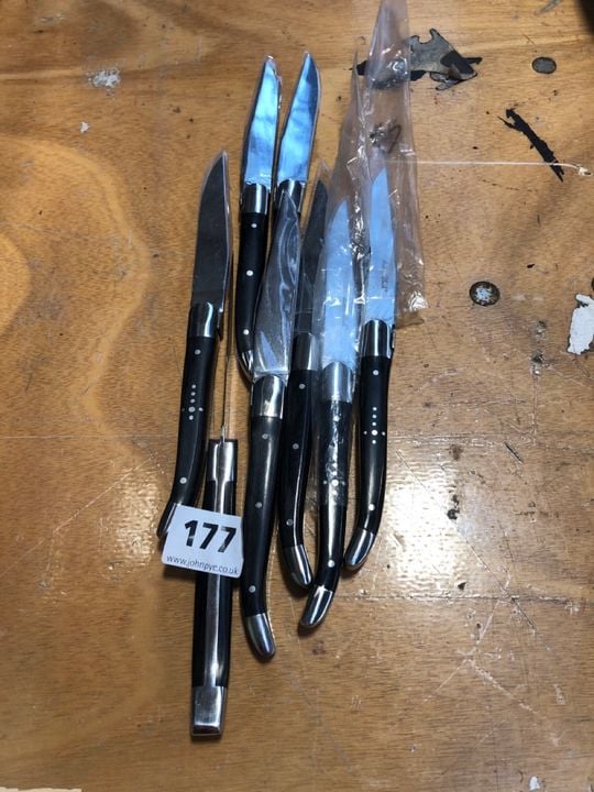John Pye Auctions QTY OF ASSORTED ANTON BLACK STEAK KNIVES (18+ ID