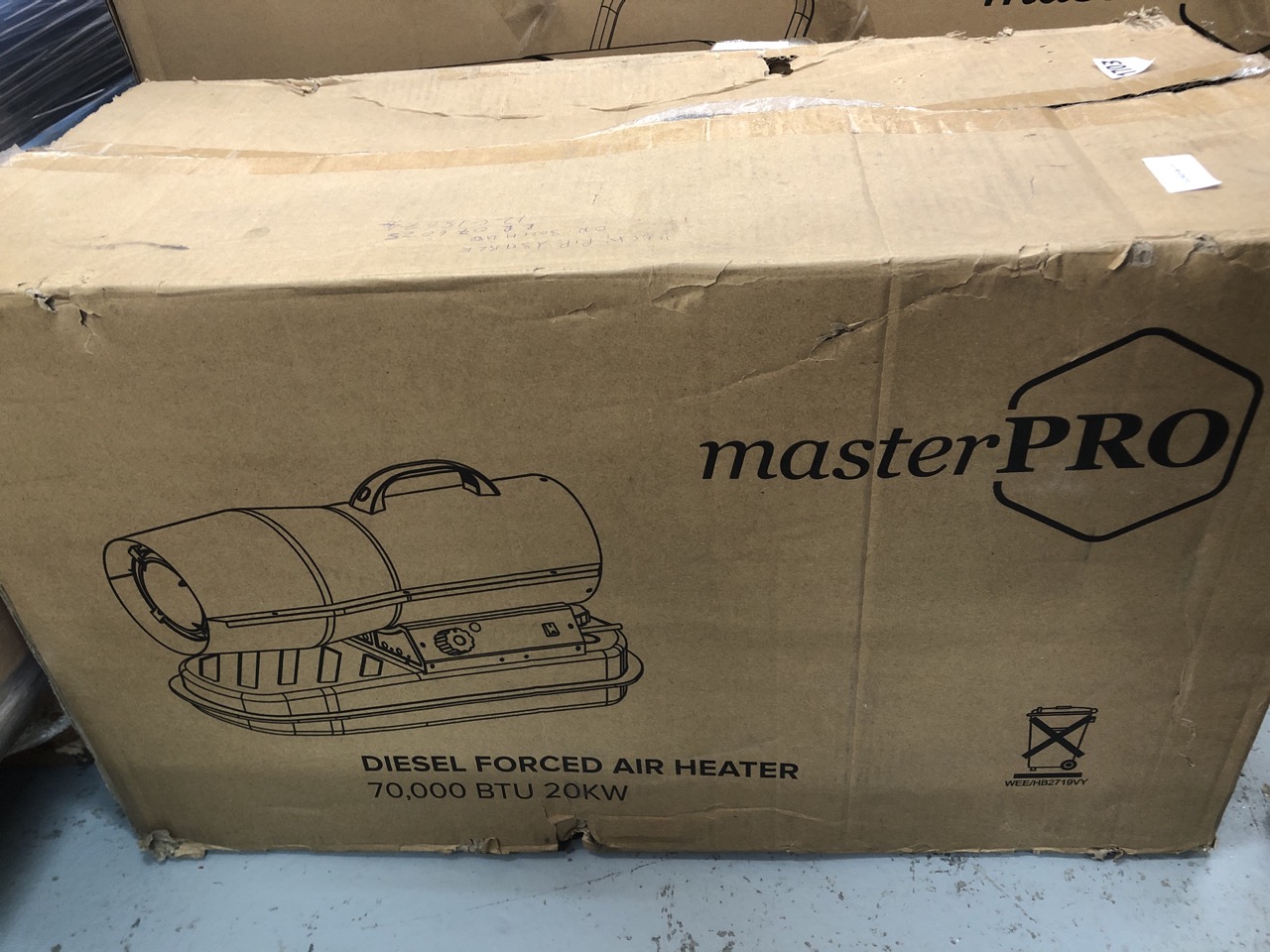 John Pye Auctions - 1X MASTER PRO DIESEL FORCED AIR HEATER 70.000 BTU 20KW  RRP £340