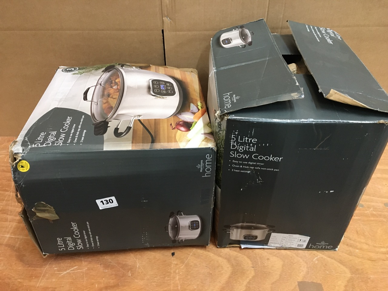 John Pye Auctions 2 X MORRISONS HOME 5L DIGITAL SLOW COOKERS