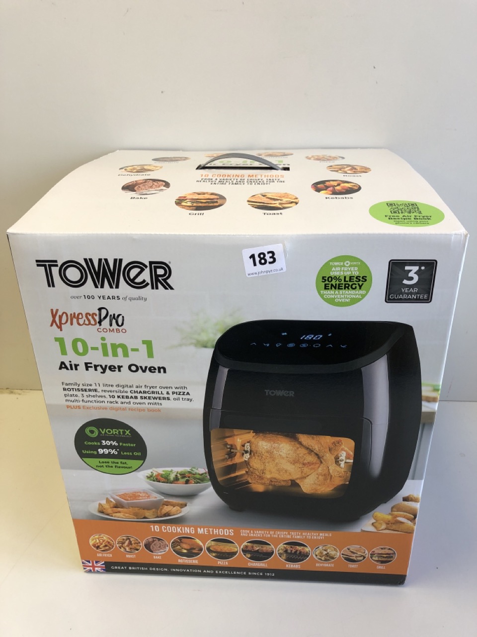 John Pye Auctions TOWER EXPRESS PRO COMBO 10 IN 1 AIR FRYER OVEN