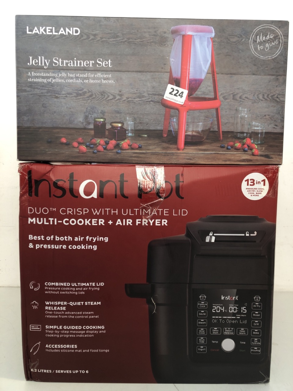 John Pye Auctions INSTANT POT 6.2 LITRE DUO CRISP WITH ULTIMATE LID