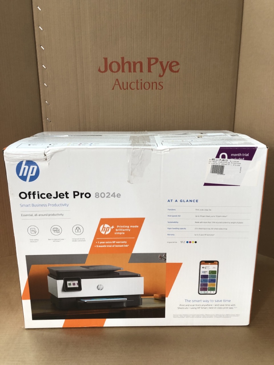 John Pye Auctions - HP OFFICEJET PRO 8024E PRINTER