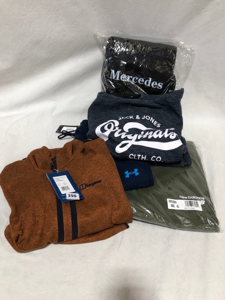 John Pye Auctions - 5 X CLOTHING ITEMS TO INCLUDE MERCEDES AMG JUMPER IN BLACK SIZE LARGE (ROW 3)