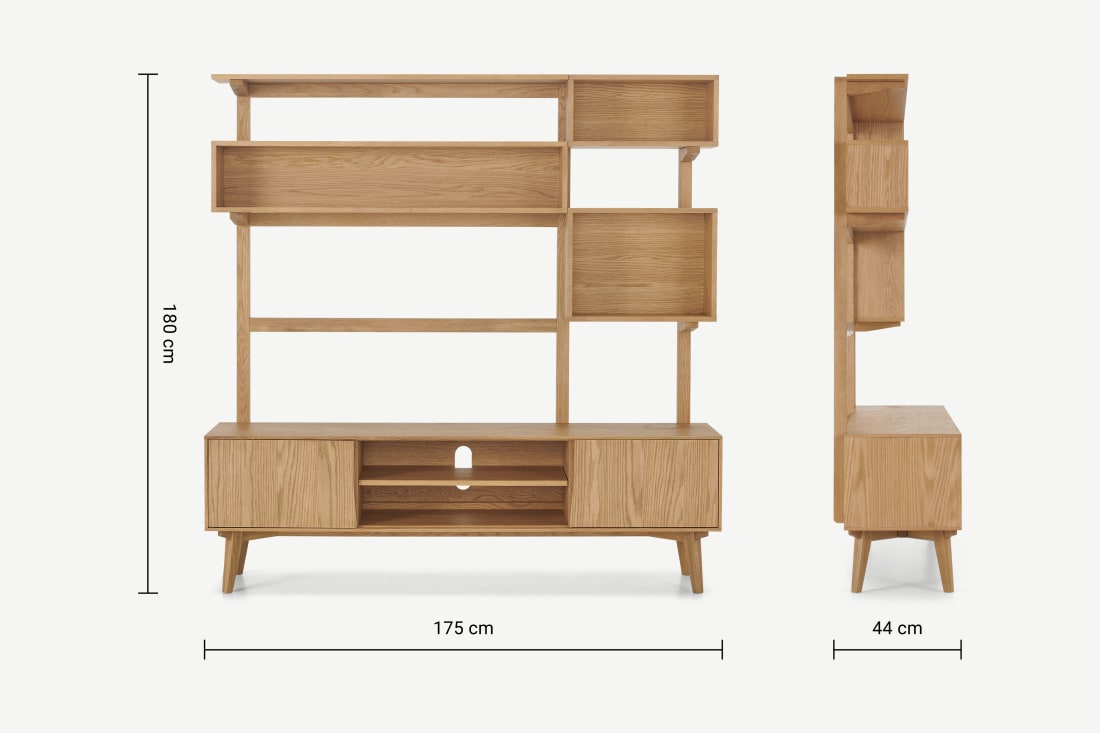 John Pye Auctions Wingrove Wide Media Shelving Unit, French