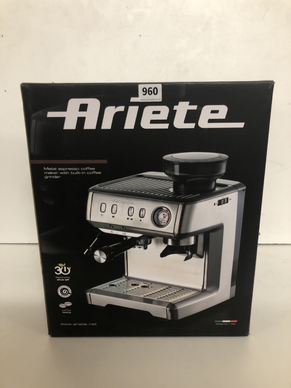 John Pye Auctions ARIETE METAL ESPRESSO COFFEE MAKER WITH BUILT IN