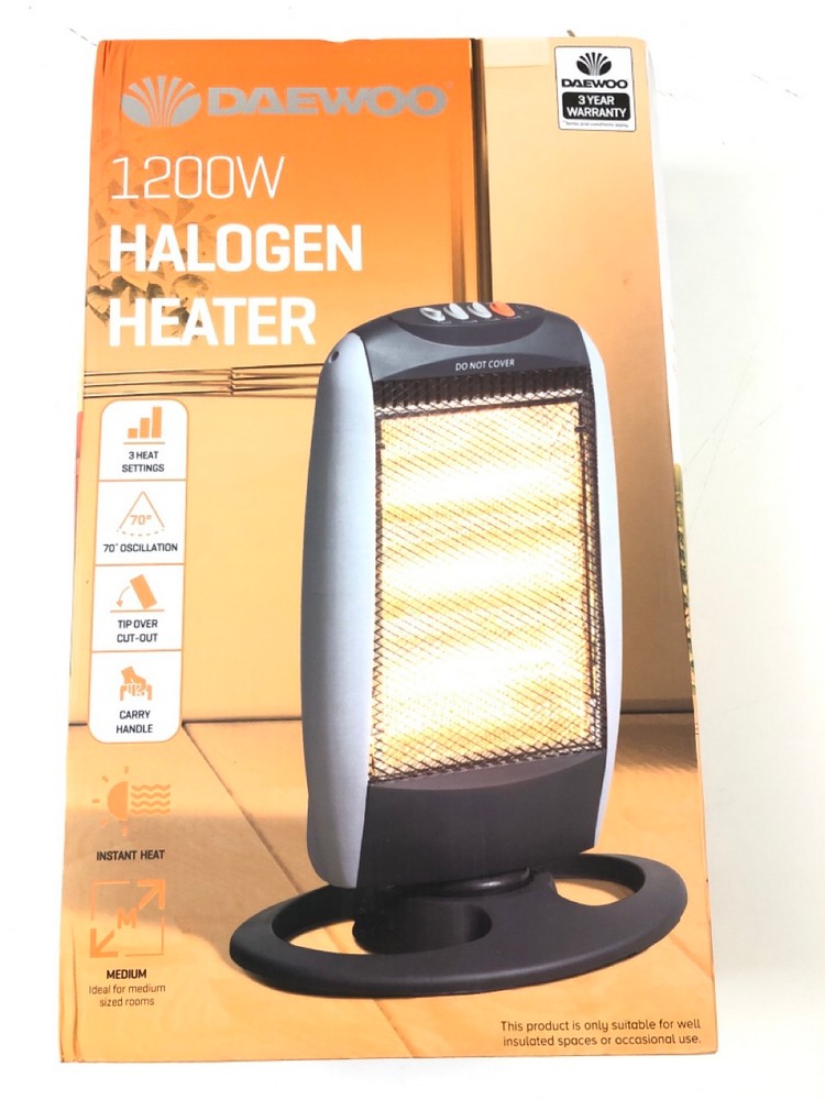John Pye Auctions - 3 X DAEWOO 1200W HALOGEN HEATER (ROOM 1)