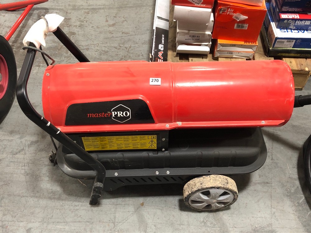 John Pye Auctions - MASTERPRO DIESEL FORCED AIR HEATER - RRP £200 (BLOCK C)  (COLLECTION OR OPTIONAL DELIVERY AVAILABLE*)