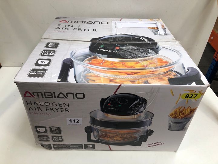 John Pye Auctions AMBIANO HALOGEN AIR FRYER LOCATION E4