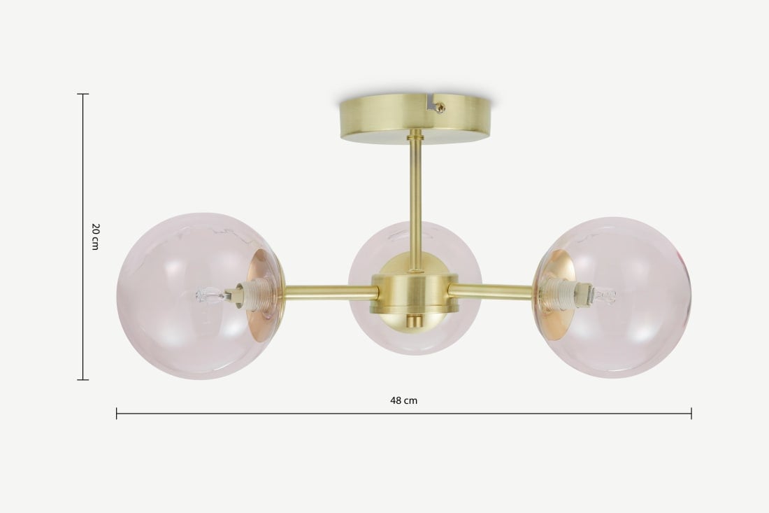 John Pye Auctions - Made.com Globe Flush Pendant, Brushed Brass and ...
