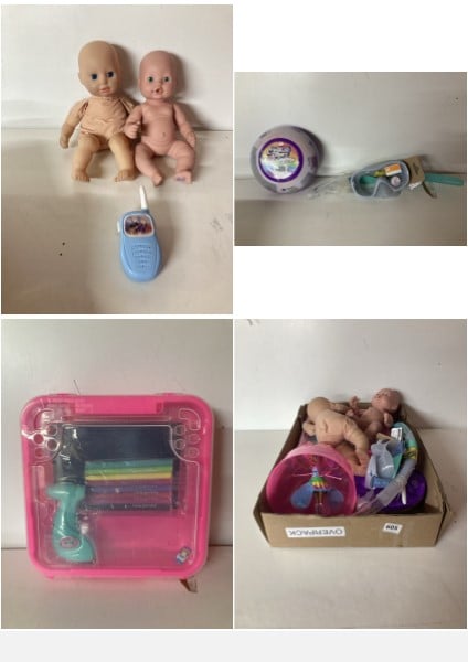 BOX OF CHILDREN'S TOYS TO INC BABY DOLL