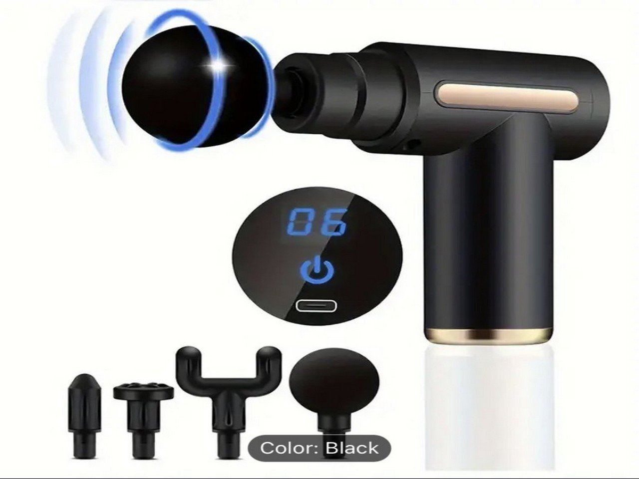 ELECTRIC MUSCLE MASSAGE GUN WITH 6 SPEED LEVELS