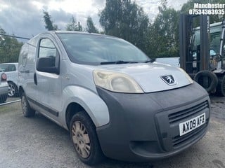 Location: Manchester - 2009 PEUGEOT BIPPER PROFESSIONAL HDI Panel Van REG: AX09AFZ, 1399 Diesel, 5 Speed Manual Diesel, Former Keepers: 6, Keys: Yes, MOT Expiry date: 05/06/2025