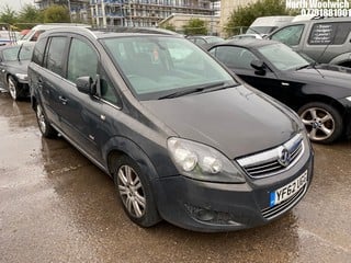 Location: North Woolwich - 2013 VAUXHALL ZAFIRA DESIGN NAV CDTI EC MPV REG: YF62UGG, Keys: No, MOT Expiry date: 30/11/2023, 1686 Diesel, 6 Speed Manual Diesel, Former Keepers: 4