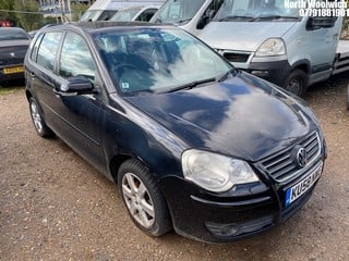 Location: North Woolwich - 2008 VOLKSWAGEN POLO MATCH 80 AUTO 5 Door Hatchback REG: KU58NWE, Keys: No, MOT Expiry date: 20/06/2024, 1390 Petrol, 6 Speed Auto Petrol, Former Keepers: 5