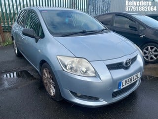 Location: BELVEDERE - 2008 TOYOTA AURIS SR VVT-I S-A 	 5 DOOR HATCHBACK REG: LV58LZL, 1598cc PETROL, 5 SPEED SEMI AUTO PETROL, Former Keepers: 3, Keys: No, MOT: Expiry date22/02/2025