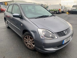 Location: BELVEDERE - 2005 HONDA CIVIC SE 	 5 DOOR HATCHBACK REG: LV55ULZ, 1396cc PETROL, 5 SPEED MANUAL PETROL, Former Keepers: 1, Keys: No, MOT: Expiry date21/05/2025