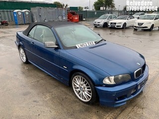 Location: Belvedere - 2002 BMW 325 CI SPORT AUTO Convertible REG: LN52ZXZ, Keys: No, MOT Expiry date: 02/04/2024, 2494 Petrol, 5 Speed Auto Petrol, Former Keepers: 3