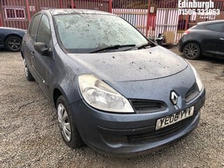 Location: Edinburgh - 2006 RENAULT CLIO AUTHENTIQUE 5 Door Hatchback REG: YE06YYV, Keys: No, MOT Expiry date: 04/02/2024, 1149 Petrol, 5 Speed Manual Petrol, Former Keepers: 7