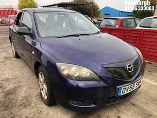 Location: Edinburgh - 2005 MAZDA 3 SAKATA 5 Door Hatchback REG: OV55SWF, Keys: No, MOT Expiry date: 05/12/2021, 1598 Petrol, 5 Speed Manual Petrol, Former Keepers: 4