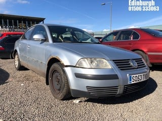 Location: Edinburgh - 2003 VOLKSWAGEN PASSAT S TDI TIPTRONIC 4 Door Saloon REG: SO53TVD, Keys: No, MOT Expiry date: 09/02/2024, 1896 Diesel, 5 Speed Auto Diesel, Former Keepers: 6