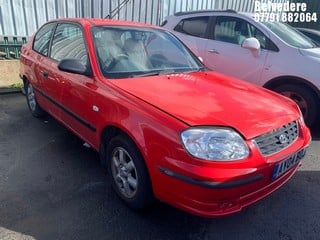 NOTE: ATF Registered Buyers ONLY - Location: Belvedere - 2004 HYUNDAI ACCENT GSI 3 Door Hatchback REG: AY04BOJ, Keys: No, 1341 Petrol, 5 Speed Manual Petrol, Former Keepers: 6