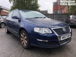 Location: Nottingham - 2007 VOLKSWAGEN PASSAT SE TDI Estate REG: VK07GNV, Keys: No, MOT Expiry date: 20/11/2023, 1896 Diesel, 5 Speed Manual Diesel, Former Keepers: 7