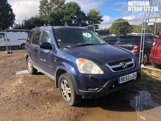 Location: Mitcham - 2003 HONDA CR-V I-VTEC SE SPORT Estate REG: RE53LZA, Keys: No, MOT Expiry date: 24/03/2024, 1998 Petrol, 5 Speed Manual Petrol, Former Keepers: 5