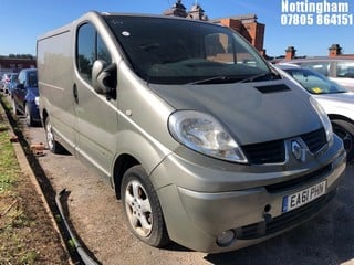 Location: Nottingham - 2011 RENAULT TRAFIC SL27 SPORT DCI 115 Panel Van REG: EA61PHN, Keys: No, MOT Expiry date: 12/08/2023, 1996 Diesel, 6 Speed Manual Diesel, Former Keepers: 2