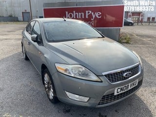 Location: South Wales - 2008 FORD MONDEO TITANIUM X TURBO 5 Door Hatchback REG: CN08VKU, Keys: No, MOT Expiry date: 19/05/2022, 2521 Petrol, 6 Speed Manual Petrol, Former Keepers: 5