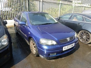 Location:  Hayes - 2003 VAUXHALL ASTRA SXI 16V 5 Door Hatchback REG: HJ03KWG, Keys: No, MOT Expiry date: 04/06/2025, 1598 Petrol, 5 Speed Manual Petrol, Former Keepers: 9