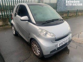 Location: BELVEDERE - 2007 SMART FORTWO PASSION 71 AUTO COUPE REG: AV57EJY, 999cc PETROL, 5 SPEED AUTO PETROL, Former Keepers: 6, Keys: No, MOT: Expiry date06/11/2024