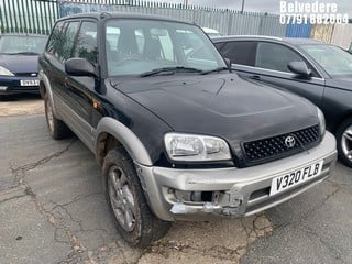 Location: BELVEDERE - 1999 TOYOTA RAV4 HEAT AUTO ESTATE REG: V320FLB, 1998cc PETROL, 4 SPEED AUTO PETROL, Former Keepers: 5, Keys: No, MOT: Expiry date12/07/2025