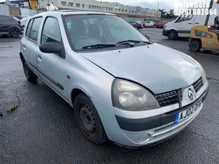 Location: Belvedere - 2002 RENAULT CLIO EXPRESSION 16V 5 Door Hatchback REG: AJ02OFE, Keys: No, MOT Expiry date: 21/01/2025, 1149 Petrol, 5 Speed Manual Petrol, Former Keepers: 7