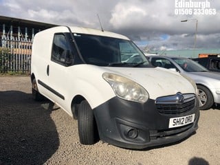 Location: Edinburgh - 2012 VAUXHALL COMBO 2000 L1H1 CDTI Panel Van REG: SH12ORO, Keys: No, MOT Expiry date: 06/04/2024, 1248 Diesel, 5 Speed Manual Diesel, Former Keepers: 5