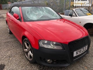 Location: Edinburgh - 2011 AUDI A3 TECHNIK TDI 105 Convertible REG: KY11ZLO, Keys: No, MOT Expiry date: 25/07/2024, 1598 Diesel, 5 Speed Manual Diesel, Former Keepers: 7