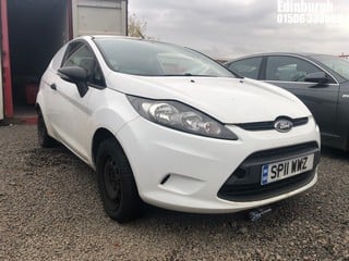 Location: Edinburgh - 2011 FORD FIESTA ECONETIC TDCI DPF Car Derived Van REG: SP11WWZ, Keys: No, MOT Expiry date: 19/12/2024, 1560 Diesel, 5 Speed Manual Diesel, Former Keepers: 6