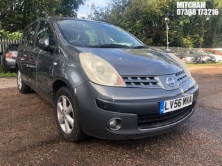 Location: MITCHAM - 2006 NISSAN NOTE SE MPV REG: LV56MKA, 1386cc PETROL, 5 SPEED MANUAL PETROL, Former Keepers: 3, Keys: No, MOT: Expiry date09/08/2025