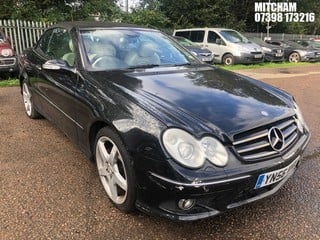 Location: Mitcham - 2007 MERCEDES CLK200 K SPORT AUTO Convertible REG: YN56VHX, Keys: No, MOT Expiry date: 02/08/2024, 1796 Petrol, 5 Speed Auto Petrol, Former Keepers: 6