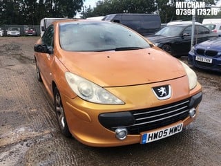 Location: Mitcham - 2005 PEUGEOT 307 CC S Coupe REG: HW05MWU, Keys: No, MOT Expiry date: 09/10/2024, 1997 Petrol, 5 Speed Manual Petrol, Former Keepers: 9