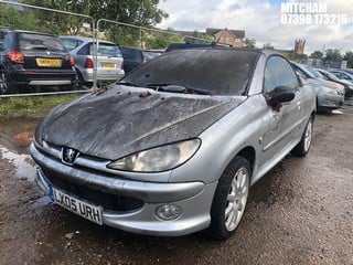 Location: Mitcham - 2005 PEUGEOT 206 CC QUIKSILVER Coupe REG: LX05URH, Keys: No, MOT Expiry date: 15/09/2022, 1587 Petrol, 5 Speed Manual Petrol, Former Keepers: 7