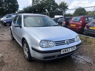 Location: Mitcham - 2002 VOLKSWAGEN GOLF TDI SE 5 Door Hatchback REG: KN52TZV, Keys: No, MOT Expiry date: 18/08/2024, 1896 Diesel, 5 Speed Manual Diesel, Former Keepers: 6