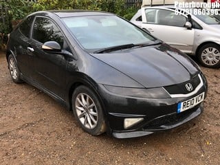 Location: Peterborough - 2010 HONDA CIVIC TYPE S GT I-CTDI 3 Door Hatchback REG: RE10VCM, Keys: No, MOT Expiry date: 29/11/2024, 2204 Diesel, 6 Speed Manual Diesel, Former Keepers: 6