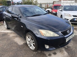 Location: Brentwood - 2006 LEXUS IS 220D SPORT 4 Door Saloon REG: FD06SVZ, Keys: No, MOT Expiry date: 27.11.2022, 2231 Diesel, 6 Speed Manual Diesel, Former Keepers: 8